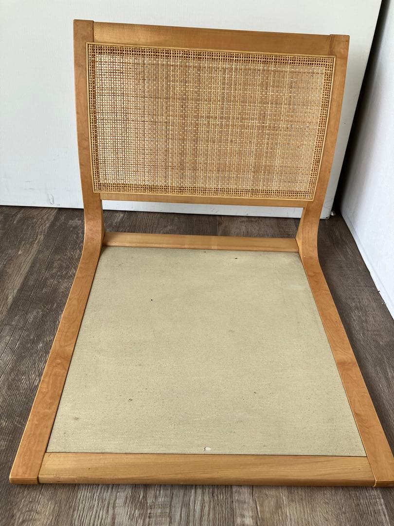 天童木工　座椅子　和モダン　こたつ椅子　ラタン　3点