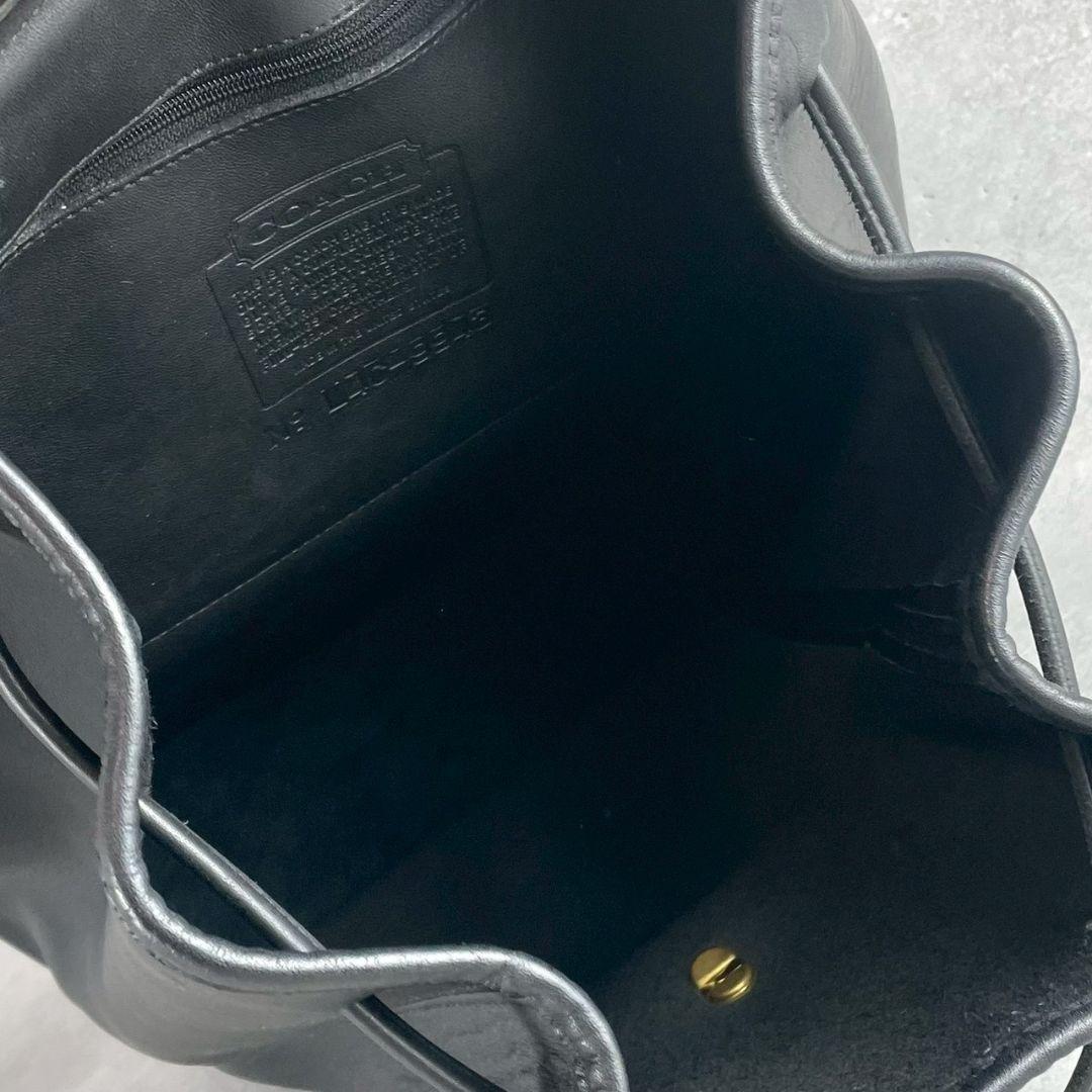 オールドコーチ USA製 リュック ターンロック レザー vintage 黒