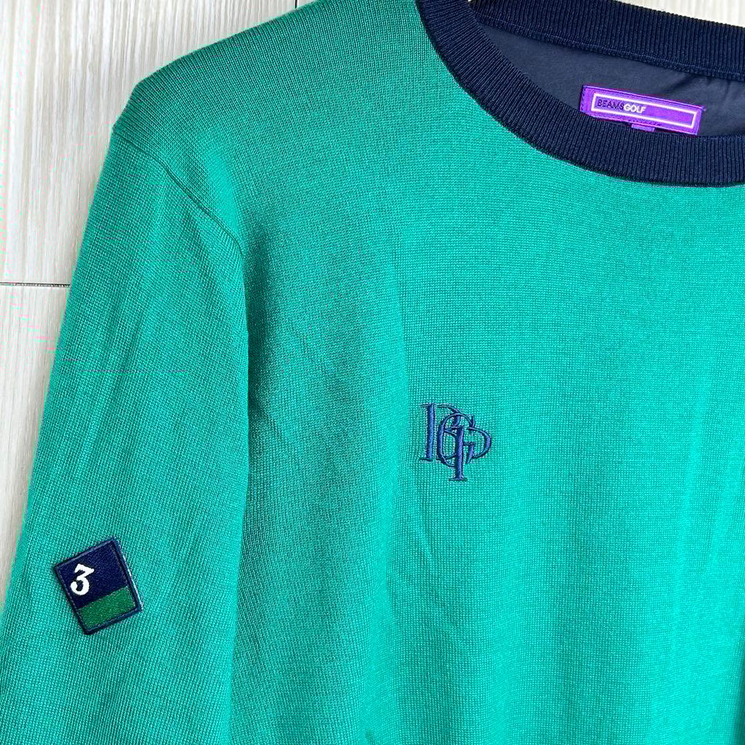 【美品】BEAMS GOLF エアシャット XL グリーン ウール100%