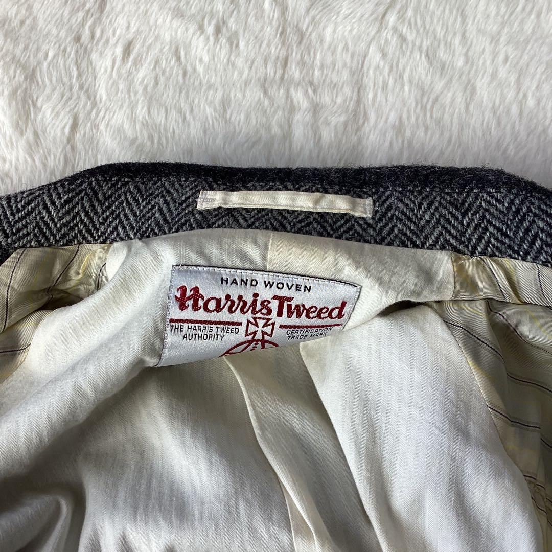 ビームスプラス ×ハリスツイード コート パッチワーク Lサイズ