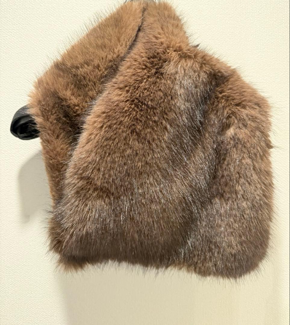 【新品】whim gazette THROWブラウン フェイクファーショール