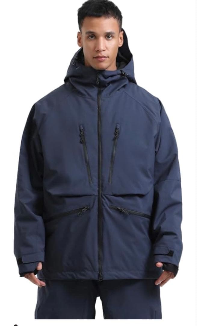 スノボ スキーウェア メンズ 耐水15,000ｍｍ 防風 防水 色: ネイビー