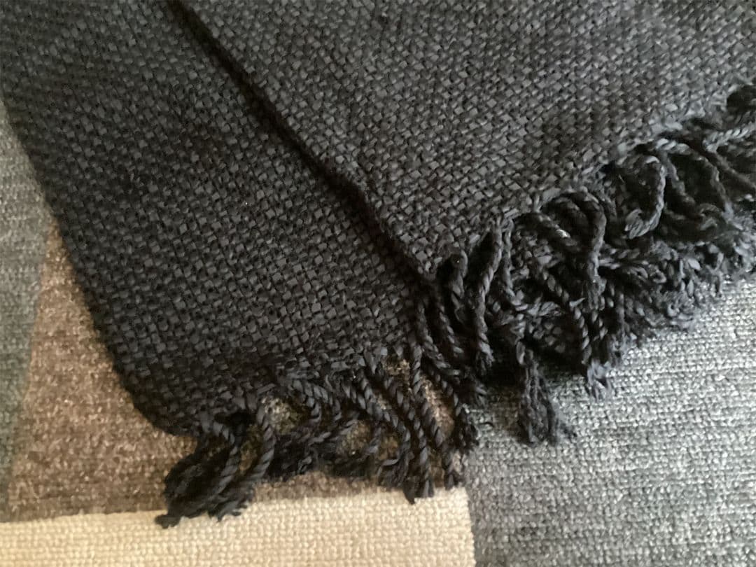 ISSEY MIYAKE ブラック リボン織 ストール