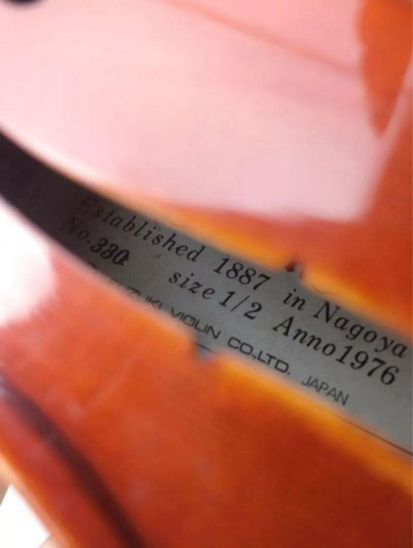SUZUKI バイオリン 1/2サイズ 1976年製　9月12日まで出品