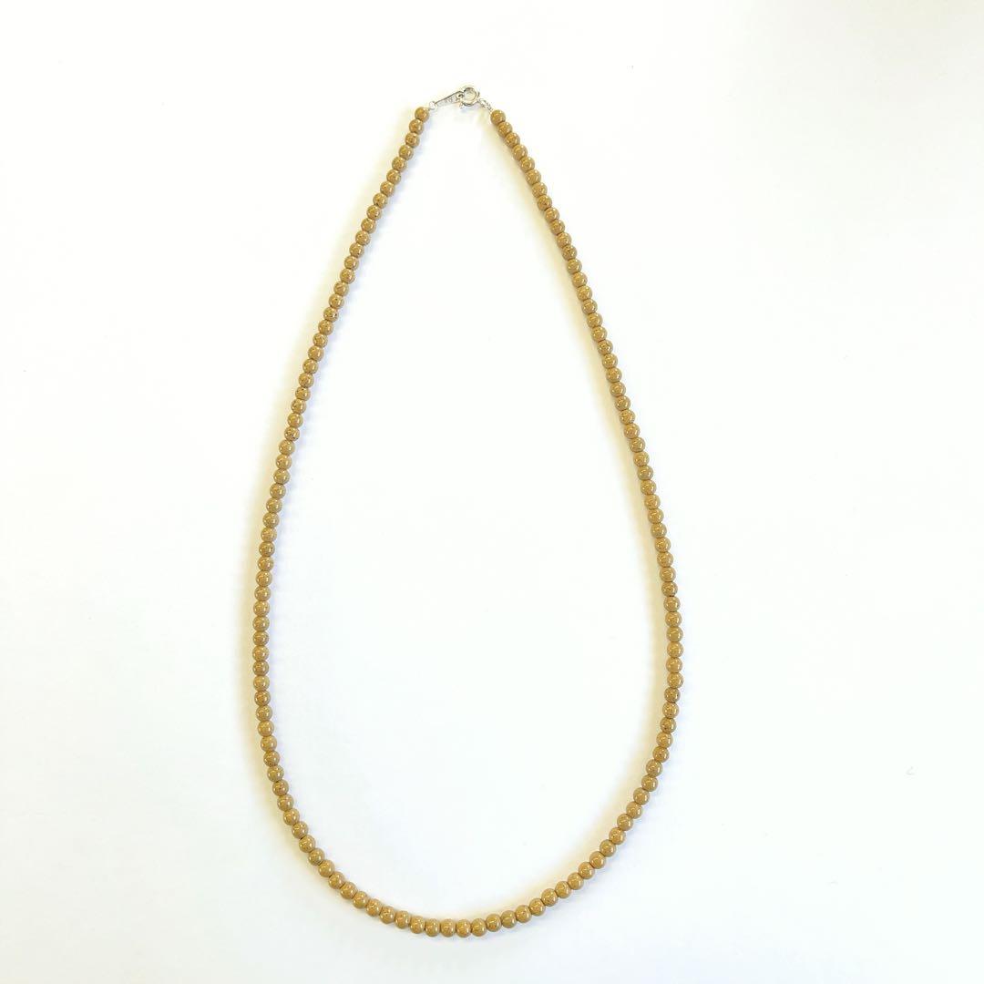 高純度タイプ 台湾産北投石4mmネックレス52cm ラジウム