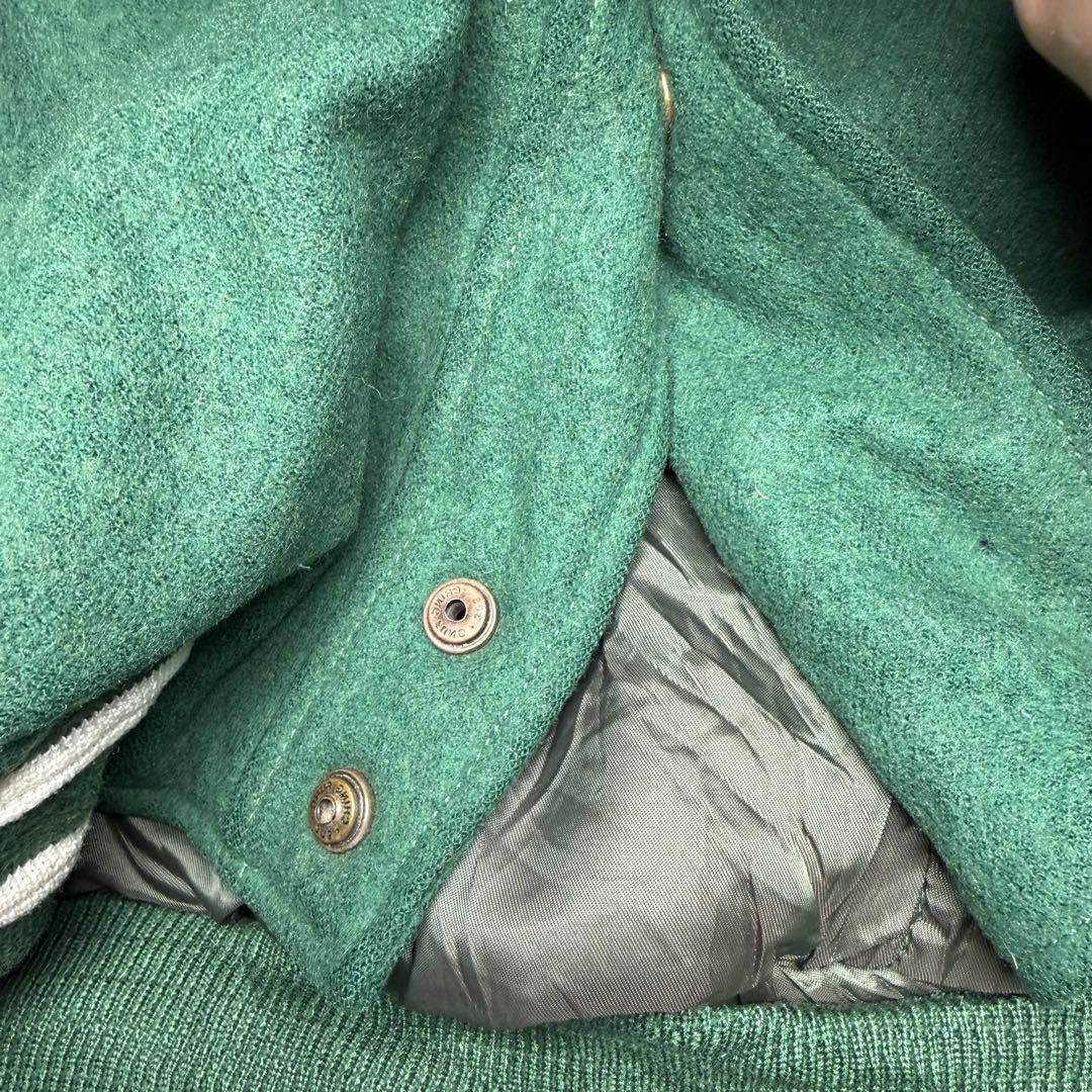 t413USA古着NFLグリーンベイパッカーズスタジャンレザーメンズXLサイズ