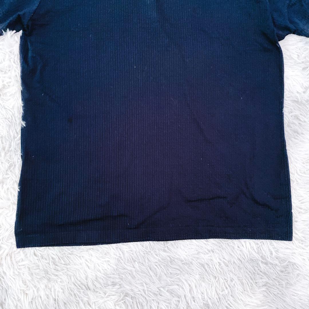 ☆PEARLY GATES ☆ホロシャツ サイズ7(3L)ブラック　ストライプ