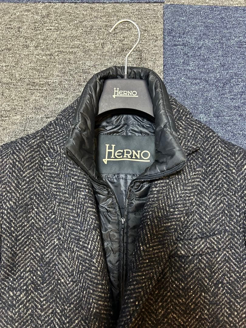 〔美品〕HERNO（ヘルノ）チェスターコートネイビー44
