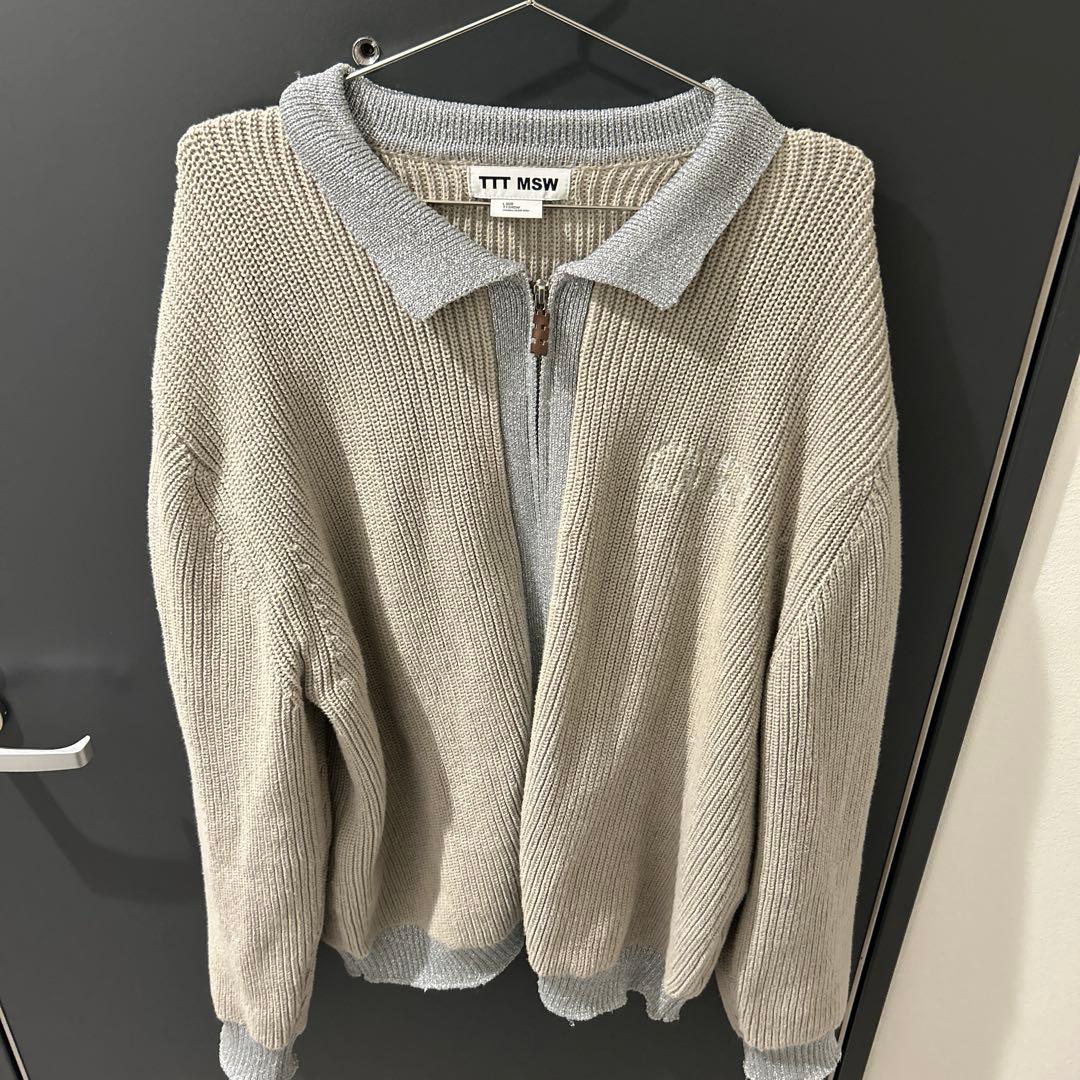 TTT MSW ジップアップニット Lサイズ - トップス本当に 安い