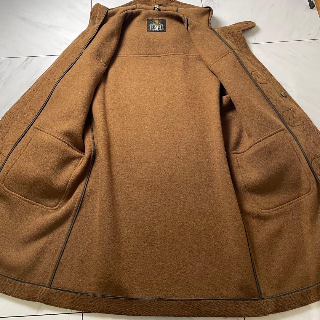 希少 黒タグ グレンフェル ダッフルコート ヴィンテージ ヘリンボーン