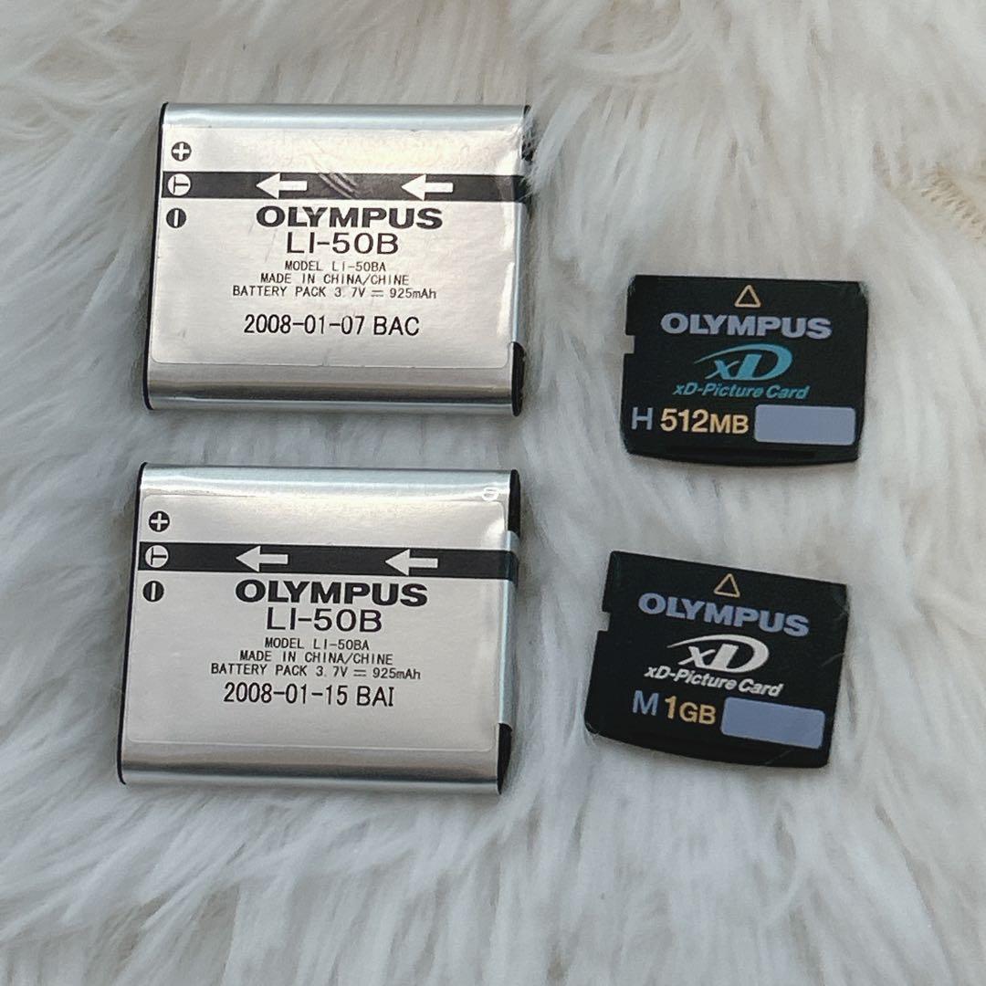 OLYMPUS μ1020 デジタルカメラ ブルー 外箱 メモリカード