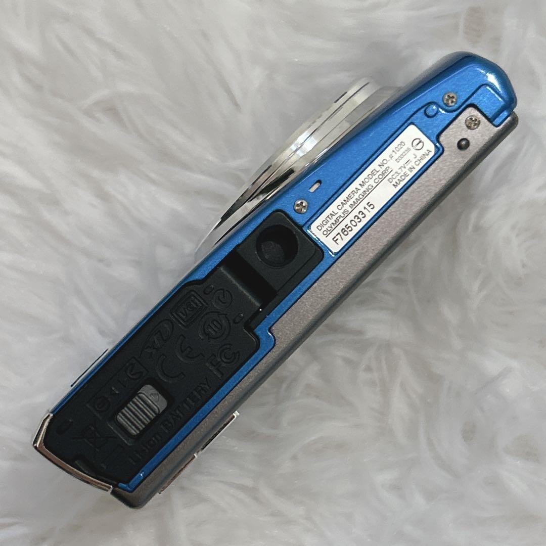 OLYMPUS μ1020 デジタルカメラ ブルー 外箱 メモリカード