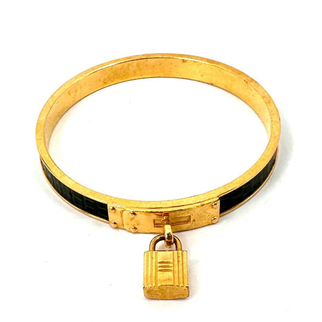 【箱付き】HERMES ゴールド ケリー南京錠 バングル ブレスレット