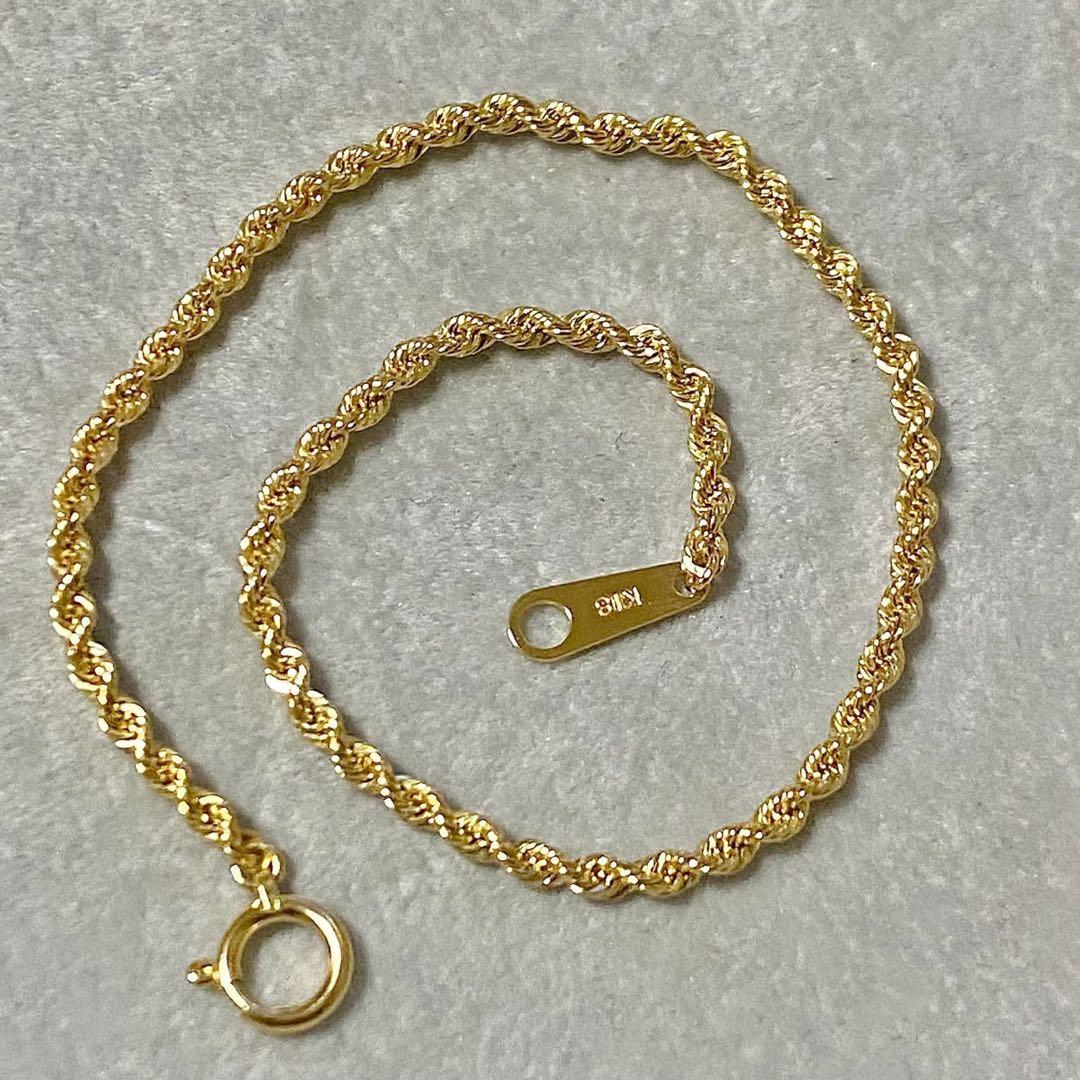 K18 16cm ロープ ブレスレット 値下げ不可