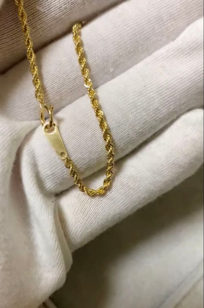 K18 16cm ロープ ブレスレット 値下げ不可