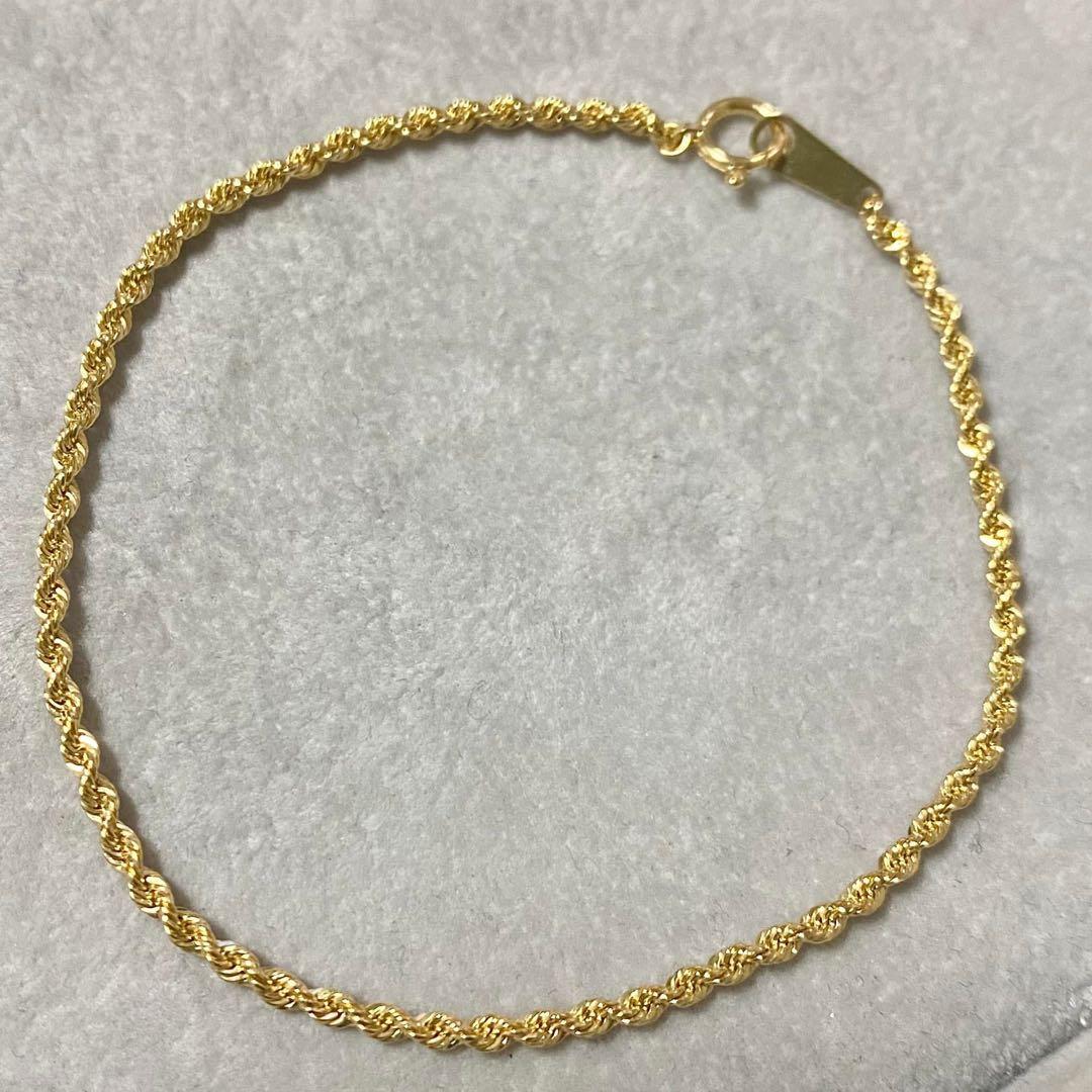 K18 16cm ロープ ブレスレット 値下げ不可