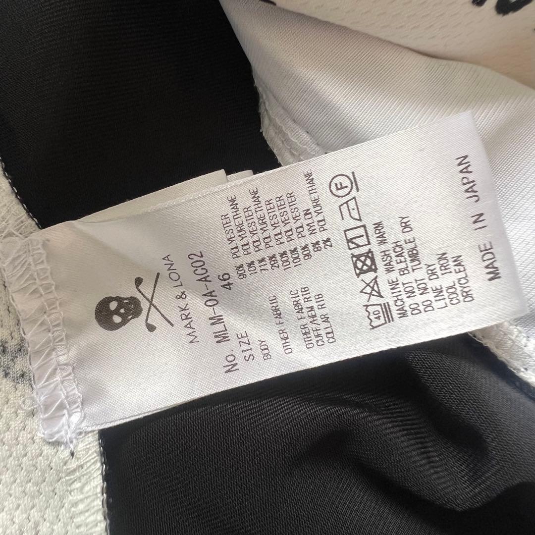 MARK&LONA マークアンドロナ　ナイロンジャケット　総柄　白　メンズ　46