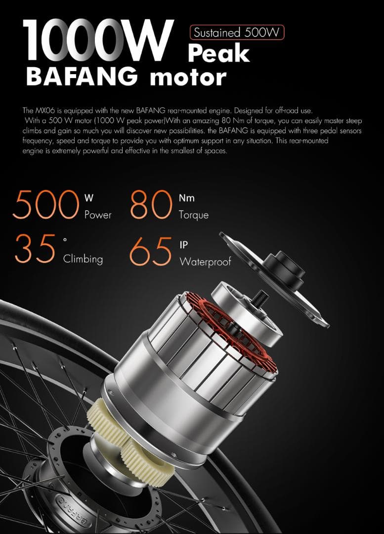 Mx06 電動アシスト自転車 アクセル付き MTB　26インチ 7段変速