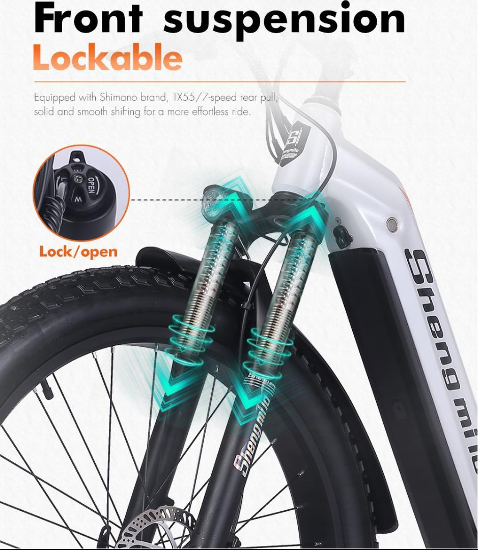 Mx06 電動アシスト自転車 アクセル付き MTB　26インチ 7段変速