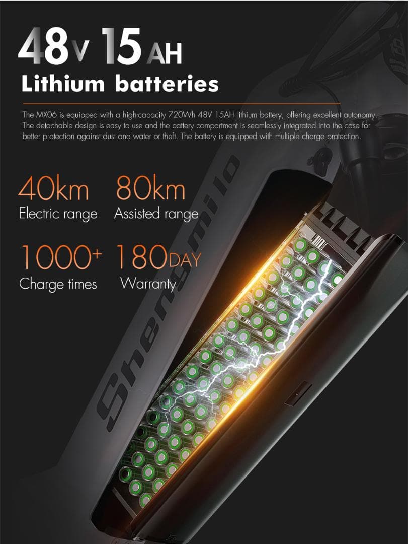 Mx06 電動アシスト自転車 アクセル付き MTB　26インチ 7段変速