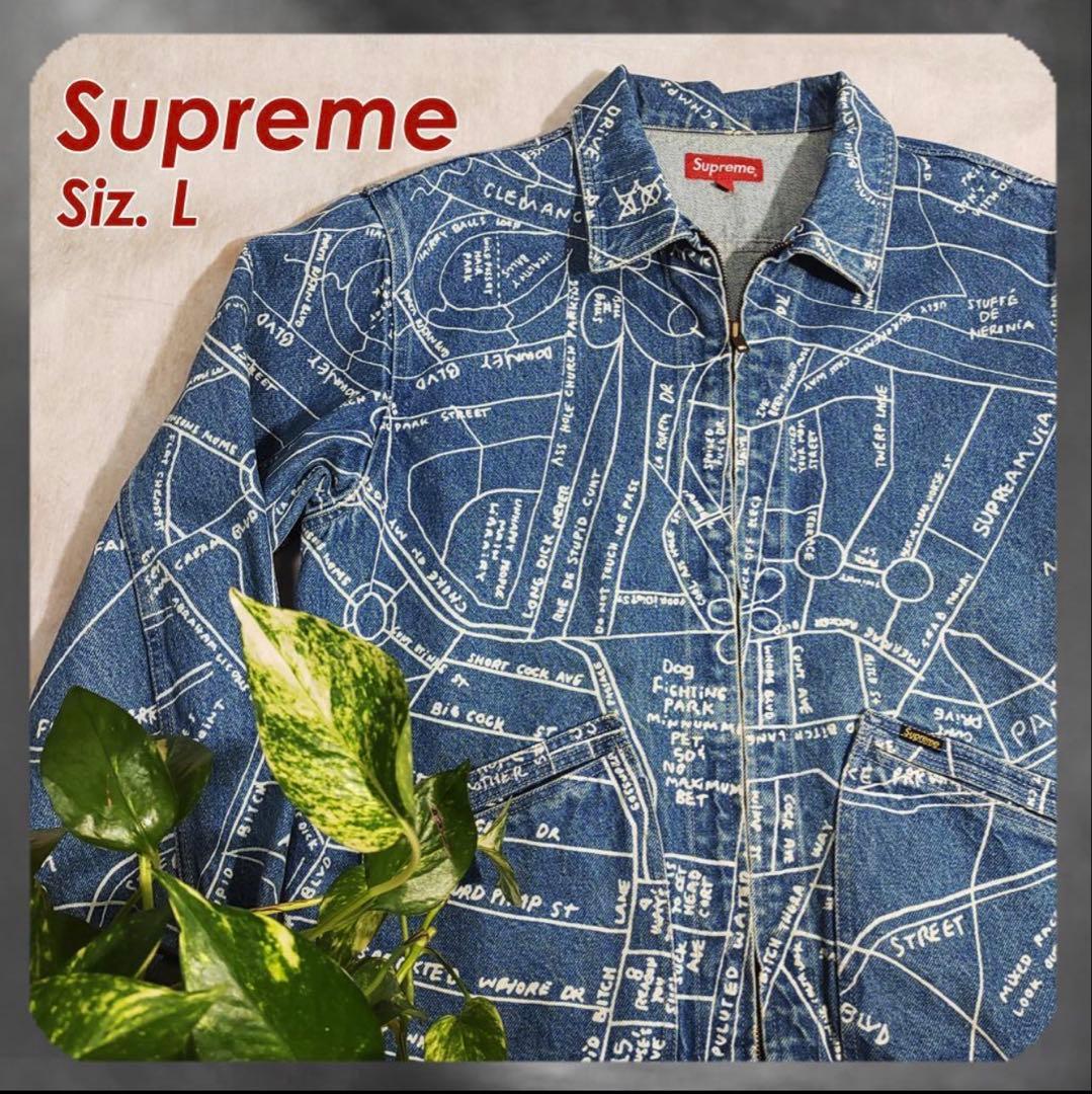 ジャケット・アウター SUPREME 19SS Gonz Map Work Denim Jacket