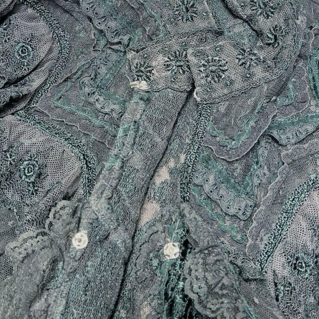 non non dorl 総レース ケープ カーディガン フリル ポンチョ