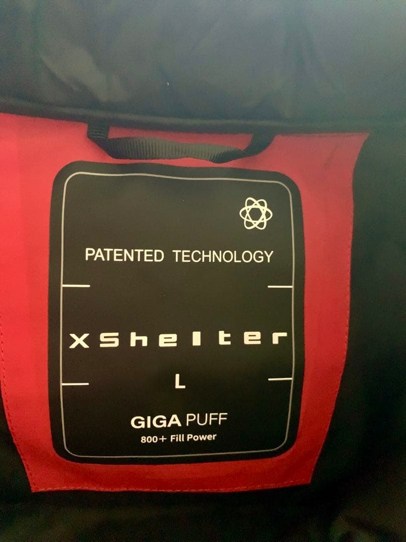 エックスシェルター断熱αプレミアムGIGA PUFF ダウンコート　赤 Lサイズ