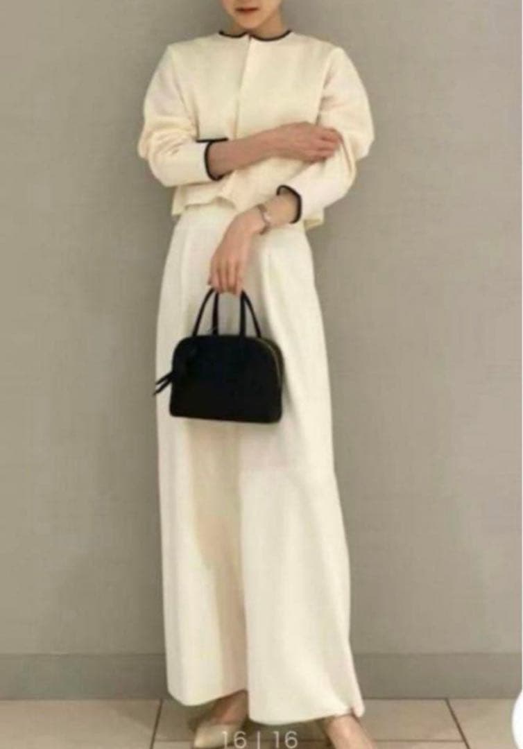 Ballsey ミラノリブ オールインワン 白 36 トゥモローランド