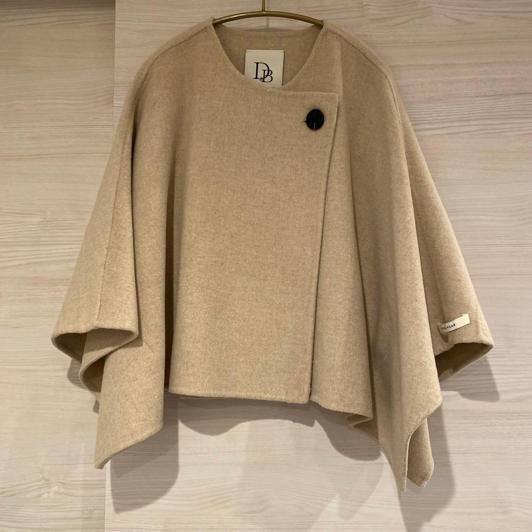DHOLIC ウール混ケープジャケット