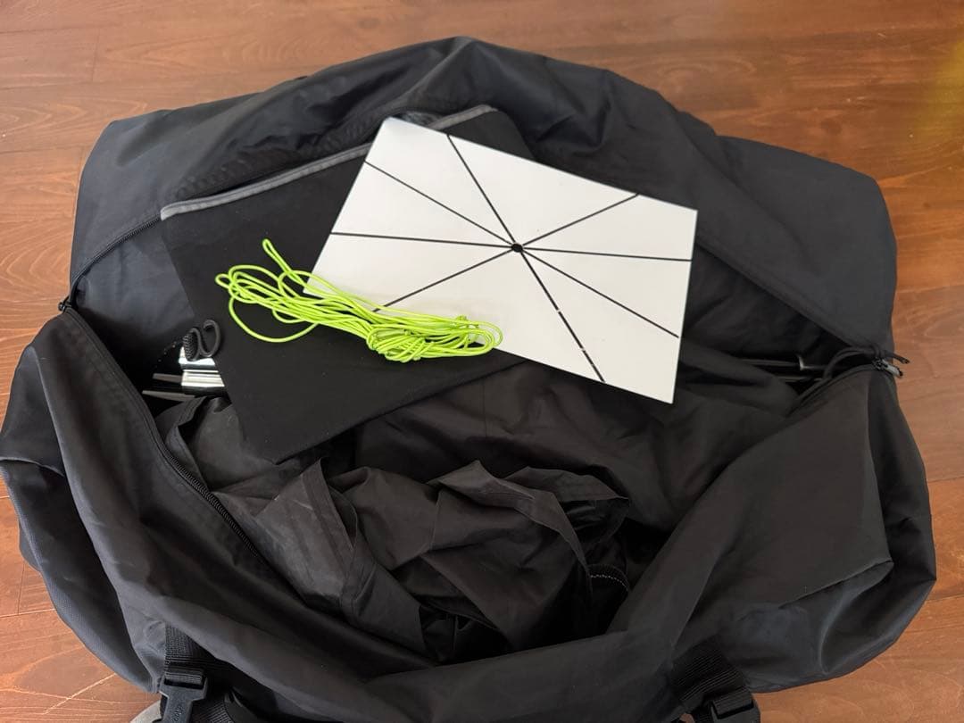 ツインピルツフォーク ブラック　二股ポール＆設営ガイドセット Ogawa