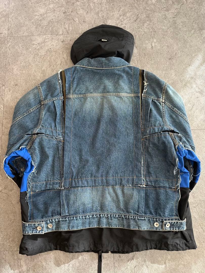 sacai デニムドッキングダブルフェイスブルゾン
