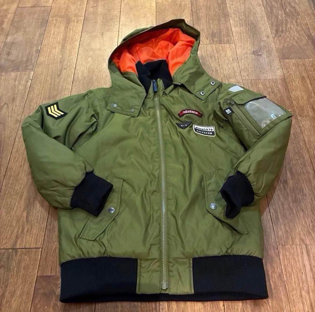 美品　RESEEDA 140cm スキーウェア　カーキ　デニム　ウェア