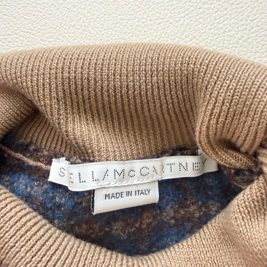 ステラマッカートニー　チェック柄 タートル ニットチュニックワンピース ゆったり