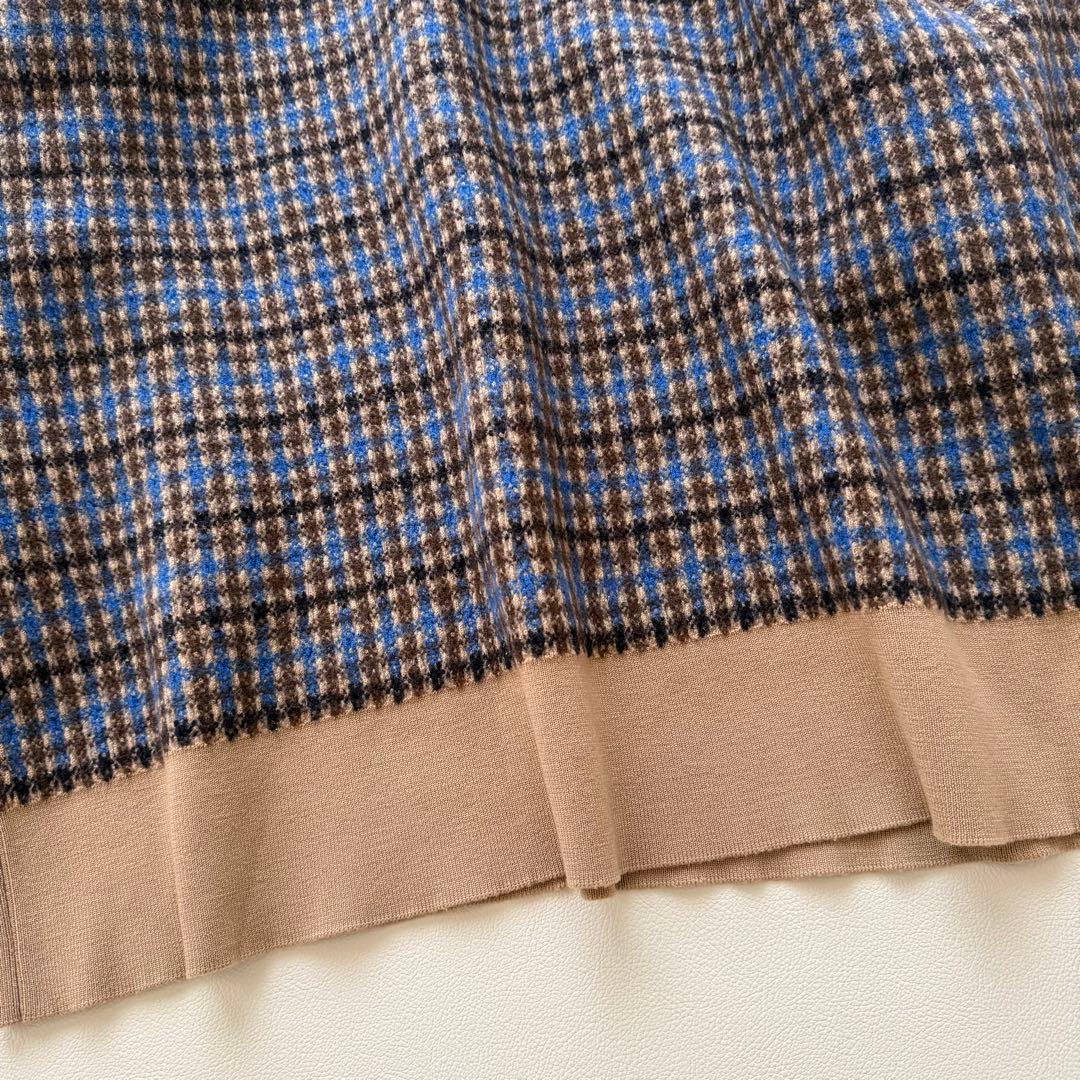 ステラマッカートニー　チェック柄 タートル ニットチュニックワンピース ゆったり