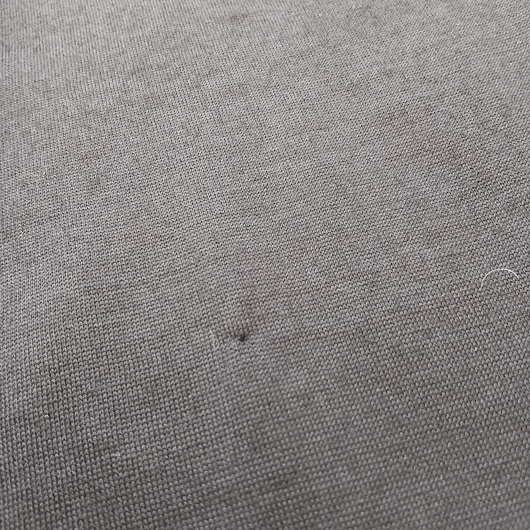 美品 レオナール 千鳥格子 長袖 ギャザー ひざ丈ワンピース トリム ブラック