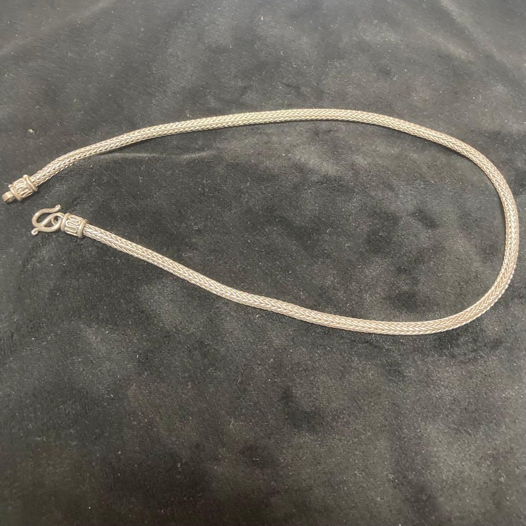 90年代 フォックステールチェーン 刻印925 シルバーアクセサリー