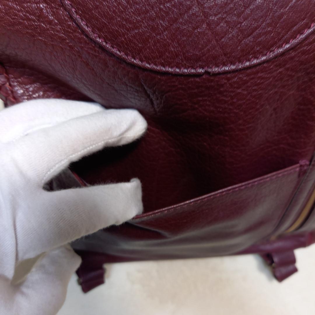 美品✨イビサ リアルパイソン 2way リュック バックパック ボルドー ヘビ革