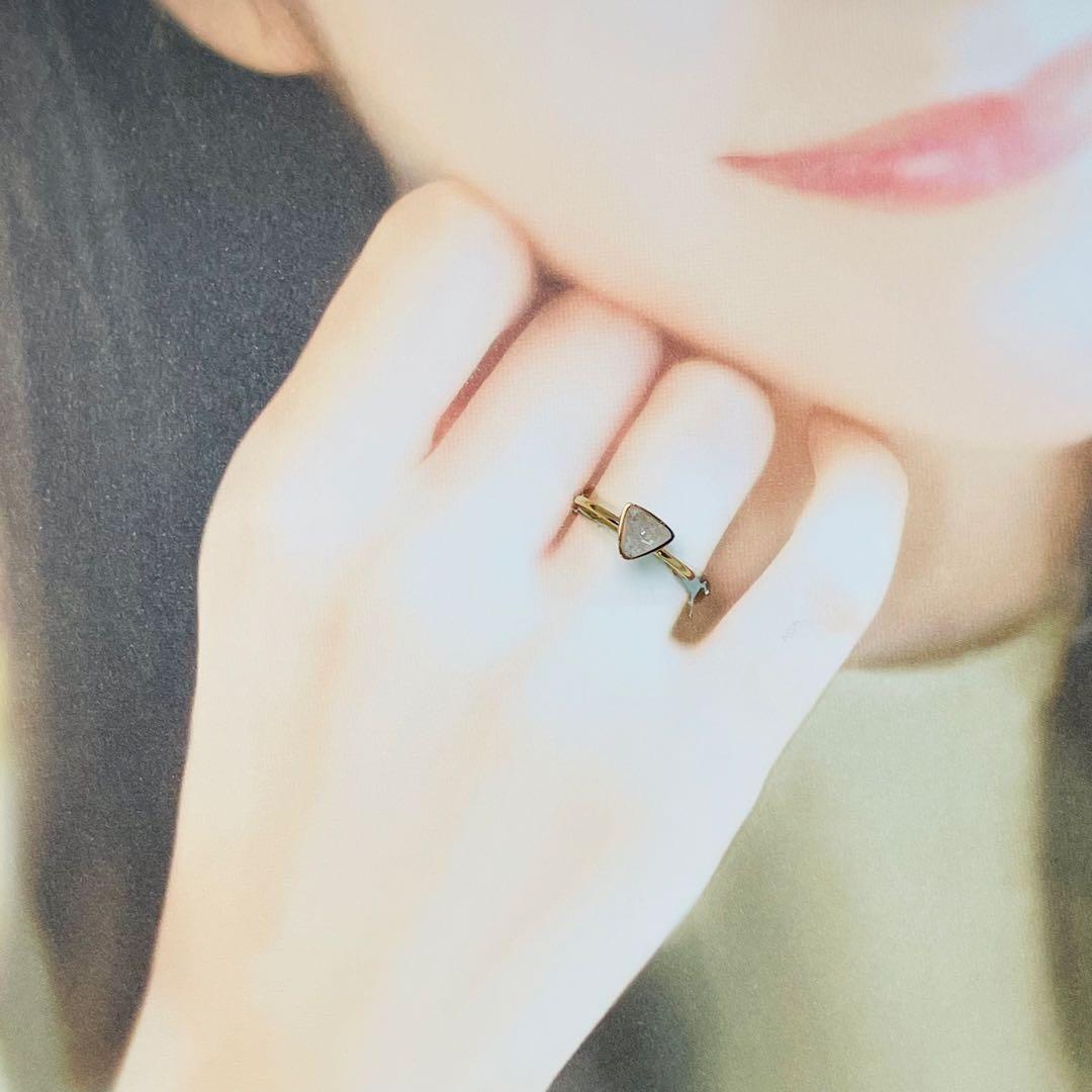 アガット K10YG ドルジークォーツ リング - メルカリ