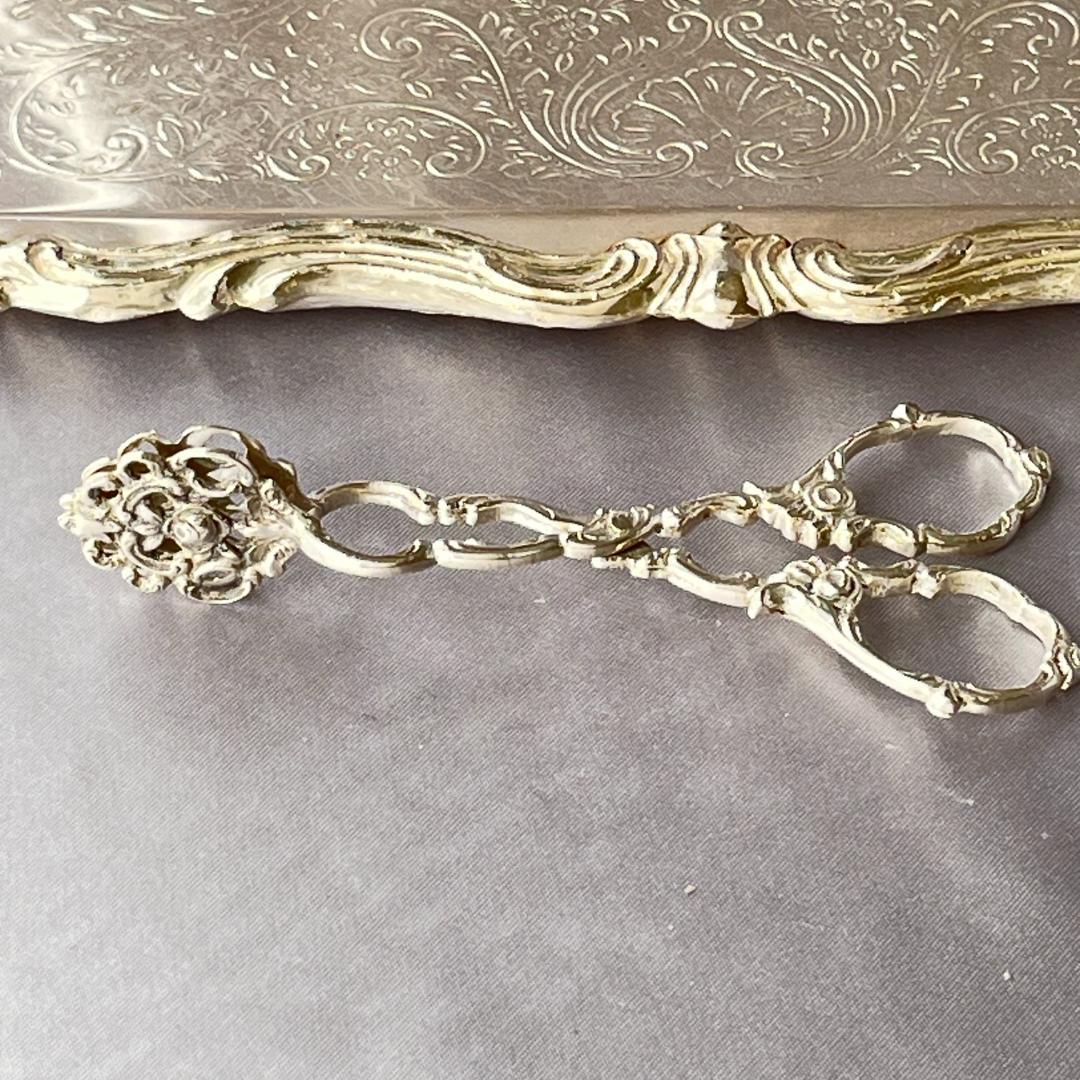 【ドイツ】薔薇のシュガートング 10.5cm【純銀】 ヒルデスハイムローズ