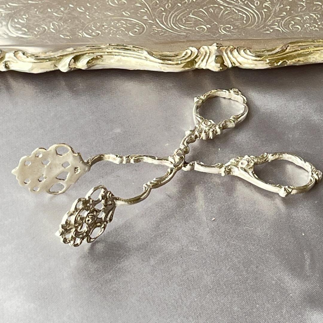 【ドイツ】薔薇のシュガートング 10.5cm【純銀】 ヒルデスハイムローズ