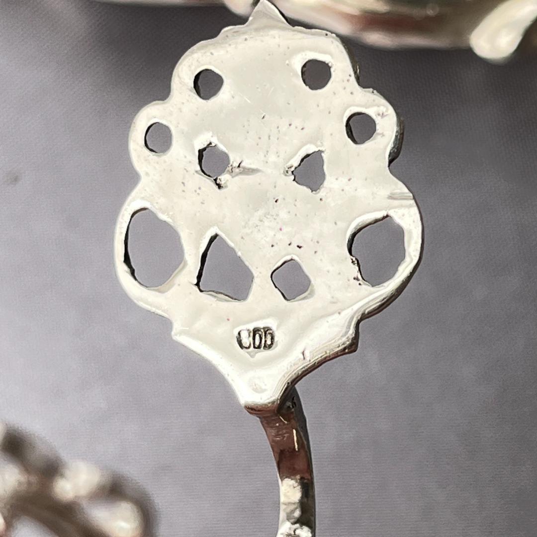 【ドイツ】薔薇のシュガートング 10.5cm【純銀】 ヒルデスハイムローズ