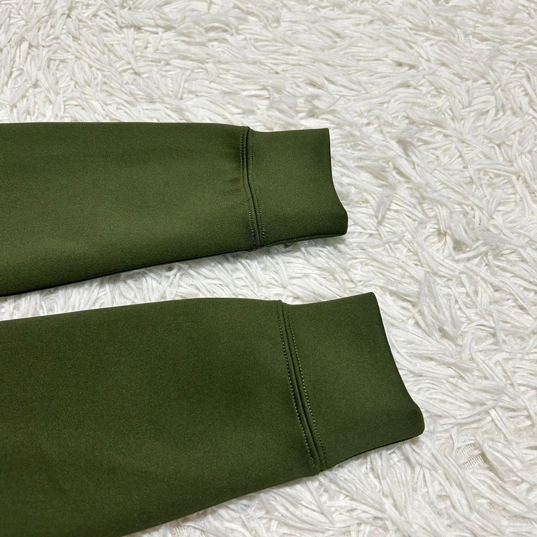 ブリーフィング BRIEFING エンボスロゴ ハーフジップ レディース カーキ