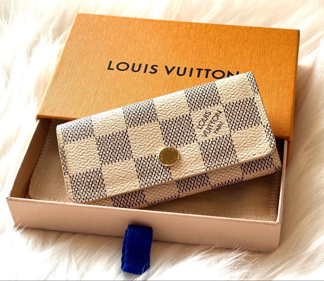 ルイヴィトンキーケースN60020ミュルティクレ4アズールダミエ RFID確認済