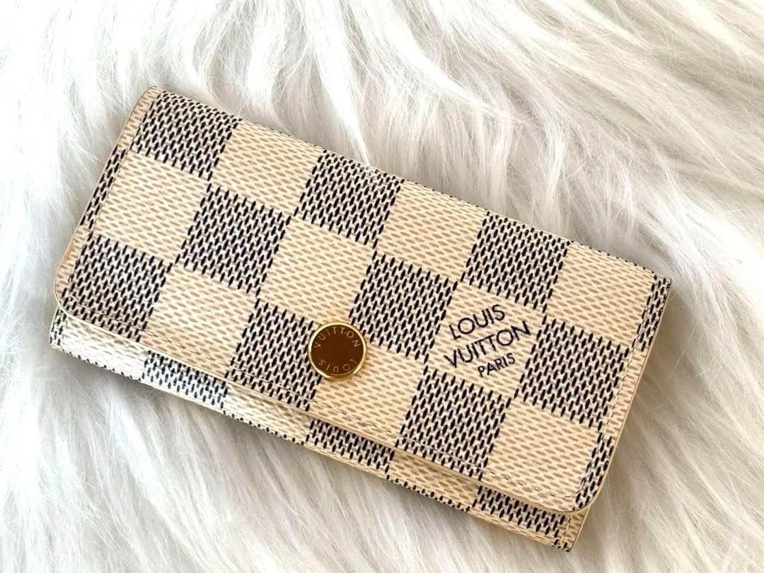 ルイヴィトンキーケースN60020ミュルティクレ4アズールダミエ RFID確認済