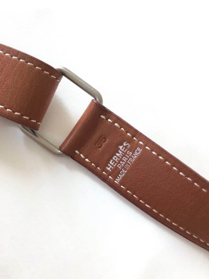 HERMES ブラウンレザーベルト