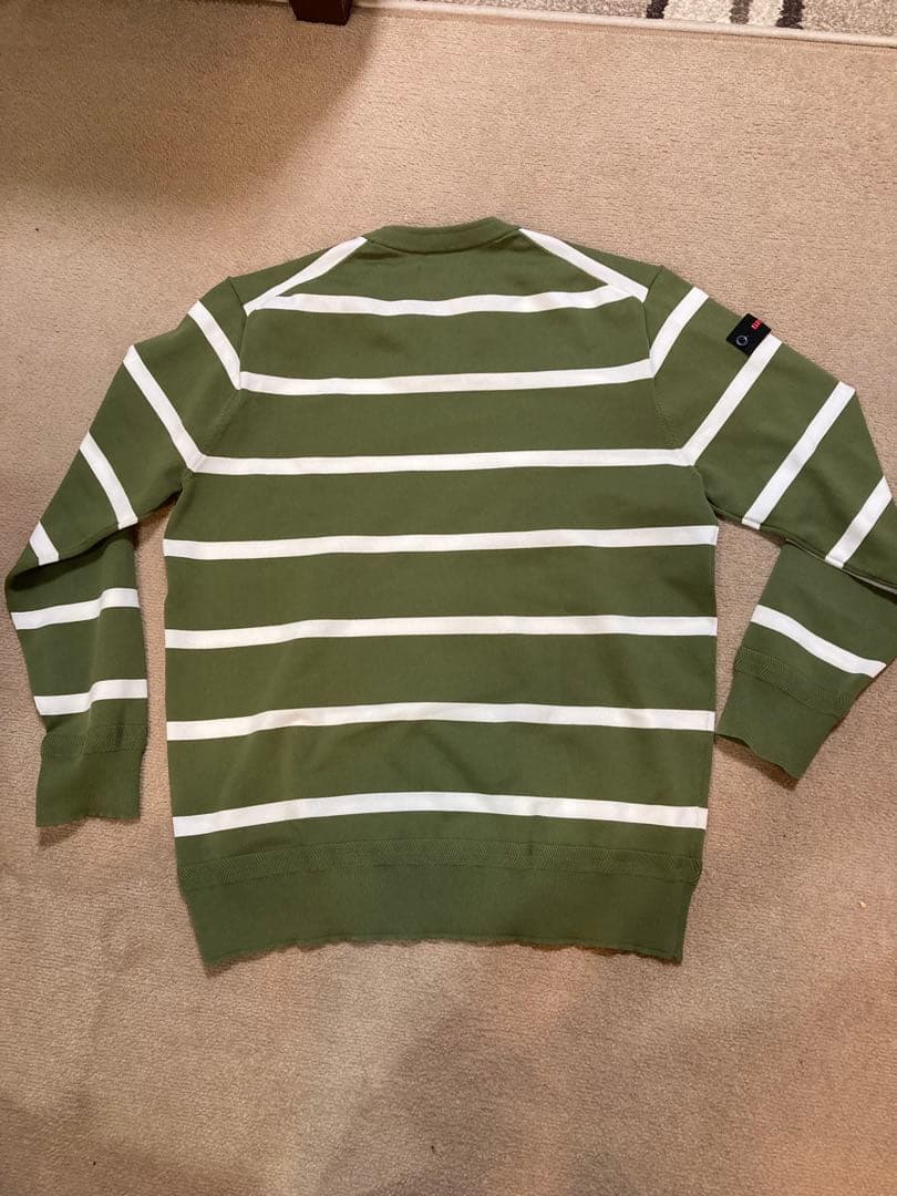 ブリーフィング　ボーダー　長袖セーター　BRIEFING クルーネックニット