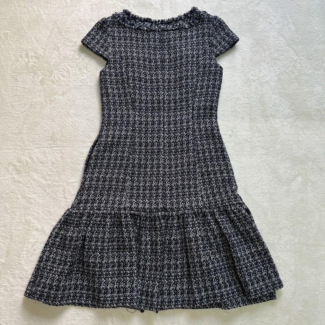 フォクシー 定価13万 ツイードワンピース フロントジップ 38