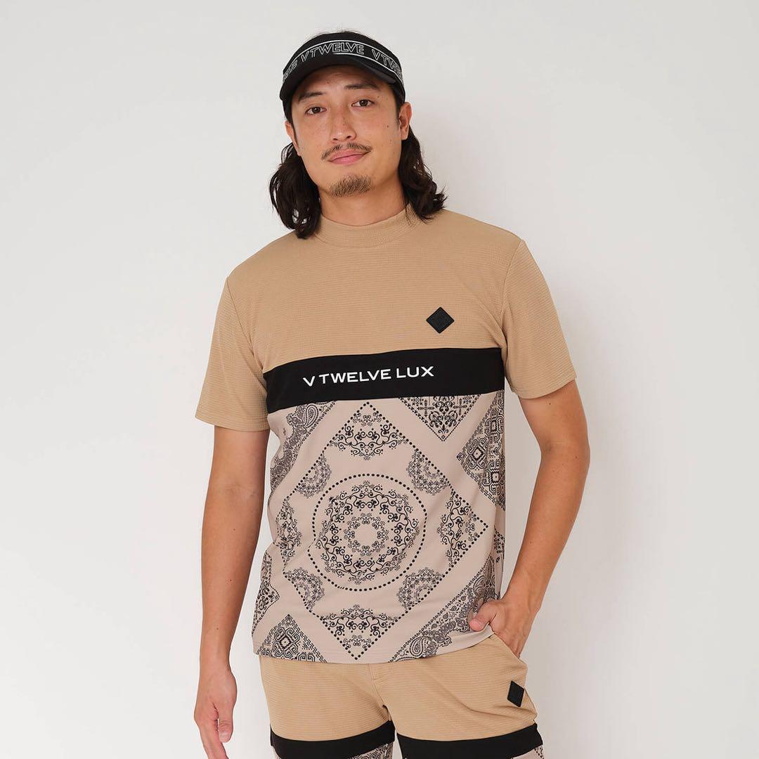 新品 ★ V12 セットアップ モックネック ショーツ ハーフパンツ シャツ