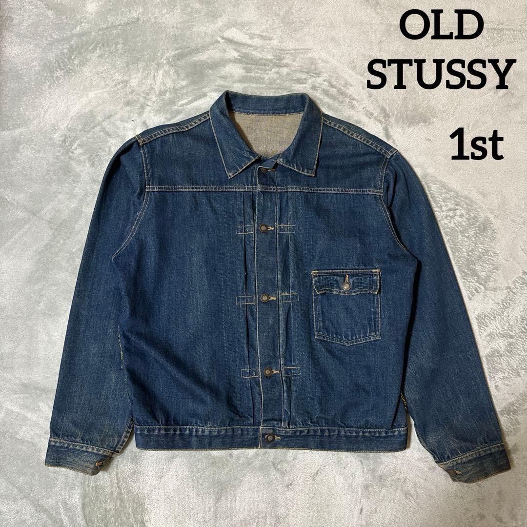 90s OLD STUSSY RED LINE デニムジャケット 1st - メルカリ