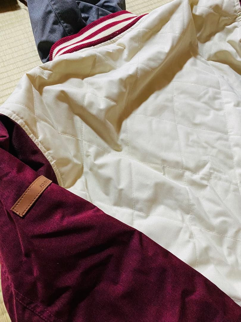 美品！スノボウェア Lサイズ 上下セット ベージュ ホワイト 赤